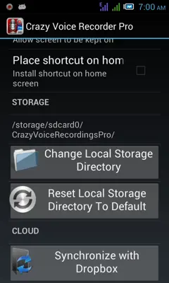 Crazy Voice Recorder android App screenshot 1