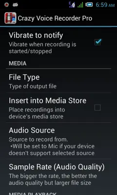 Crazy Voice Recorder android App screenshot 3