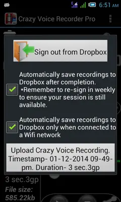 Crazy Voice Recorder android App screenshot 5