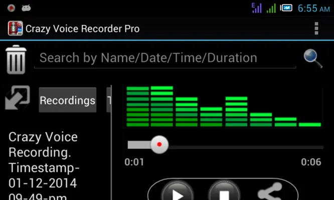 Crazy Voice Recorder android App screenshot 6