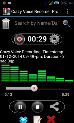 Crazy Voice Recorder android App screenshot 7